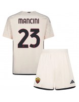 AS Roma Gianluca Mancini #23 Vieraspaita Lasten 2023-24 Lyhythihainen (+ shortsit)